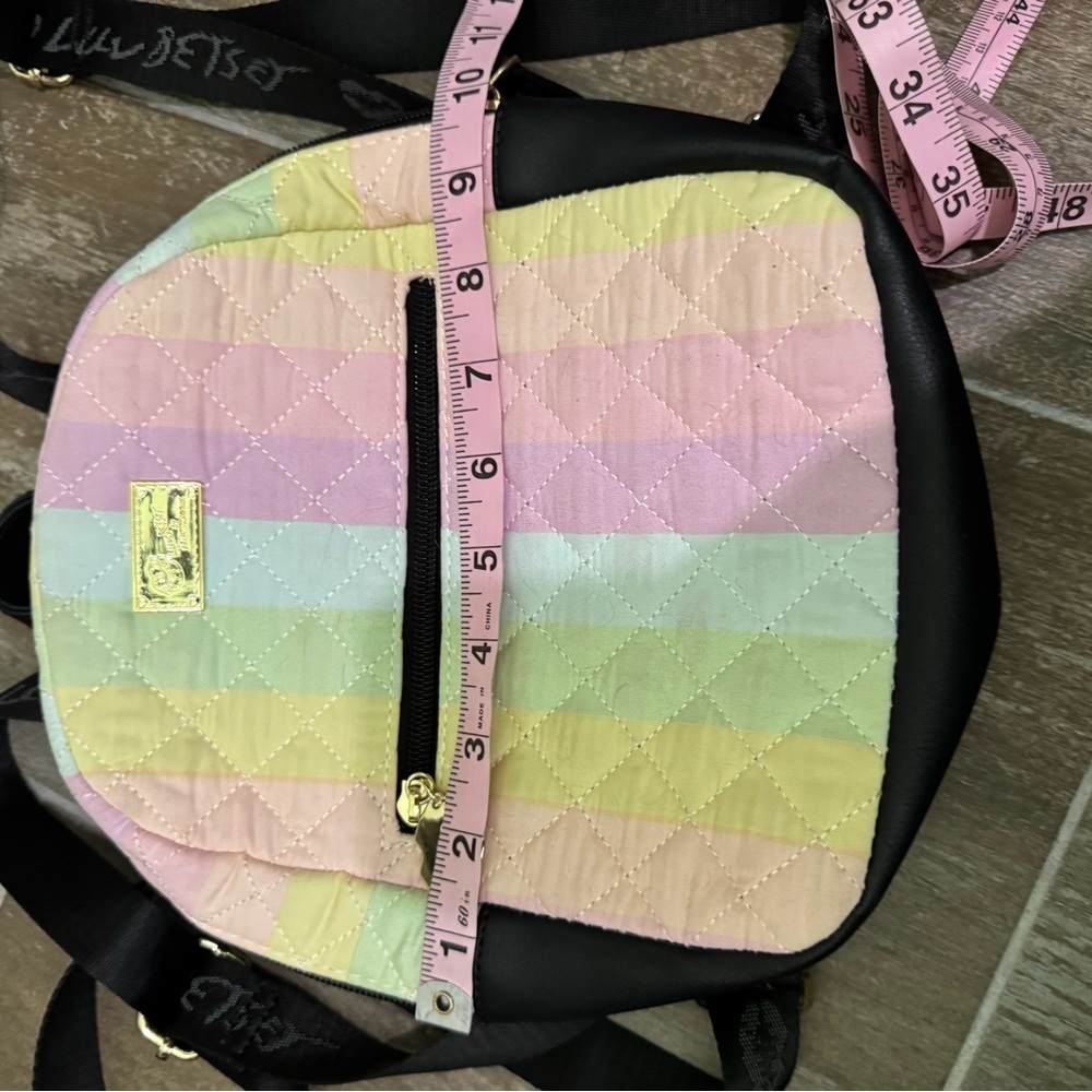 Betsey Johnson Quilted Pastel Backpack - Picture 9 of 11